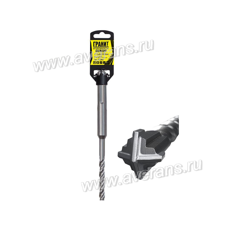 Бур по бетону SDS-max Quadro-X 12x940/800 мм ГРАНИТ