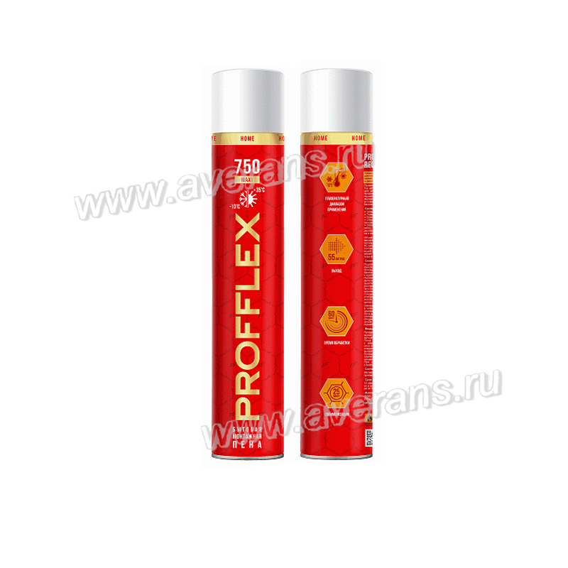 Пена монтажная бытовая PROFFLEX 750 MAXI 