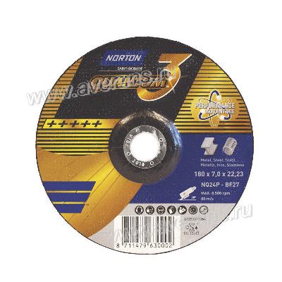 Круг зачистной Quantum 3 NORTON SG, 230х7,0х22,23, мет./нерж. 